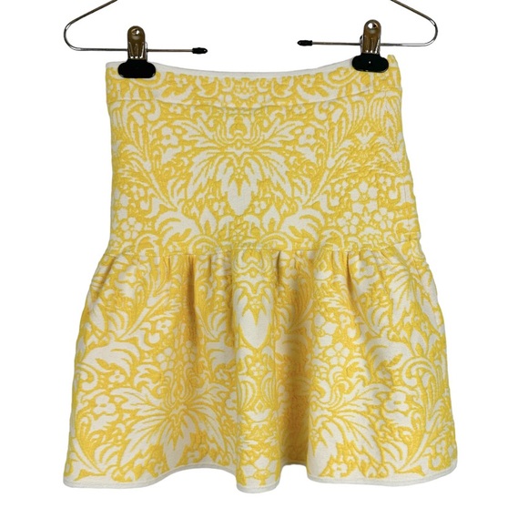 BCBGMaxazria Sunflower Jensen Puckered-Jackquard Peplum Skirt Size Small - Picture 6 of 10